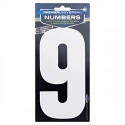 Premier Universal 82X175mm Adhesive Number 9 Adhesive Number for Custom Signage and Organization on Productcaster.