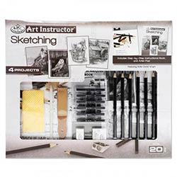 Art Instructor 20 Piece 4 Project Art Set Sketching Supplies for Artists on Productcaster.