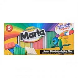 World Of Colour Pack of 5 Marla Modelling Clay - Vibrant Clay for Artistic Expression on Productcaster.