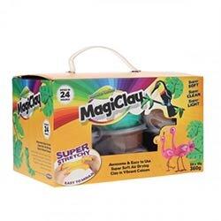 World Of Colour 24 X15G Tubs Super Stretchy Magic Clay - Fun & Flexible Modelling Clay for Kids on Productcaster.