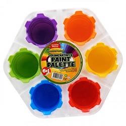 World Of Colour 6+1 Paint Pots Palette Set - Ideal for Painting & Crafting on Productcaster.