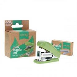 Concept Green Mini Stapler Set With 1000 X 26/6 Staples Compact and Convenient on Productcaster.