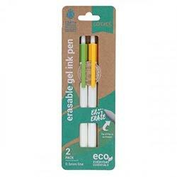 Concept Green Pack of 2 Erasable Gel Ink Pen 0.5mm Smooth and Clear Writing on Productcaster.