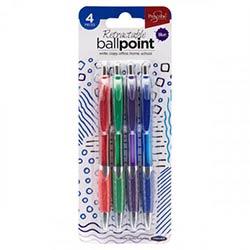 Proscribe Card 4 Ballpoint Pens - Blue Ink Pack of 4 on Productcaster.