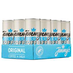 Jimmy's Iced Coffee Original SlimCan 12 x 250ml (Pack of 12) Refreshing Ready-to-drink Iced Latte Tins on Productcaster.