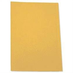 A4 Square Cut Folder Recycled Pre-punched Yellow Pack 100 5 Star on Productcaster.