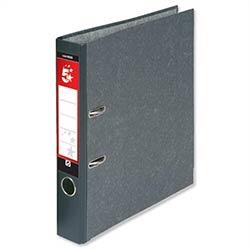 5 Star Lever Arch File 50mm Spine Foolscap Cloudy Grey Pack 10 on Productcaster.