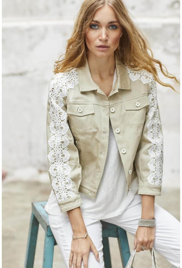 Blouson Moon beige en coton Bleu Blanc Rouge Taille - 42 BEIGE/BLANC on Productcaster.