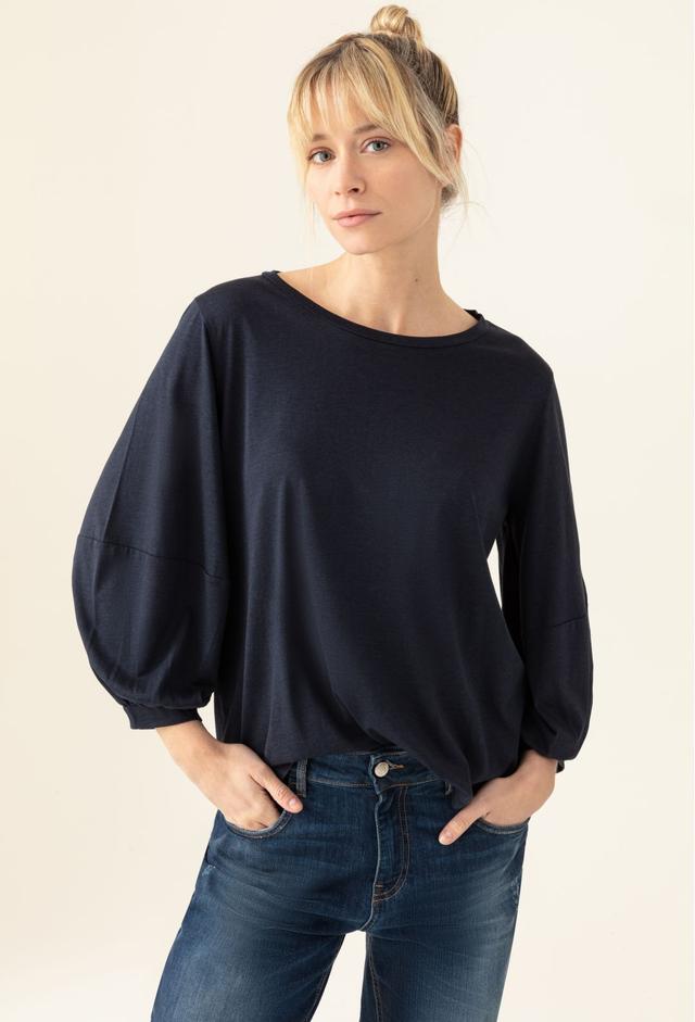 Tee-shirt Vicky marine en coton Indies Taille - 42 Marine on Productcaster.