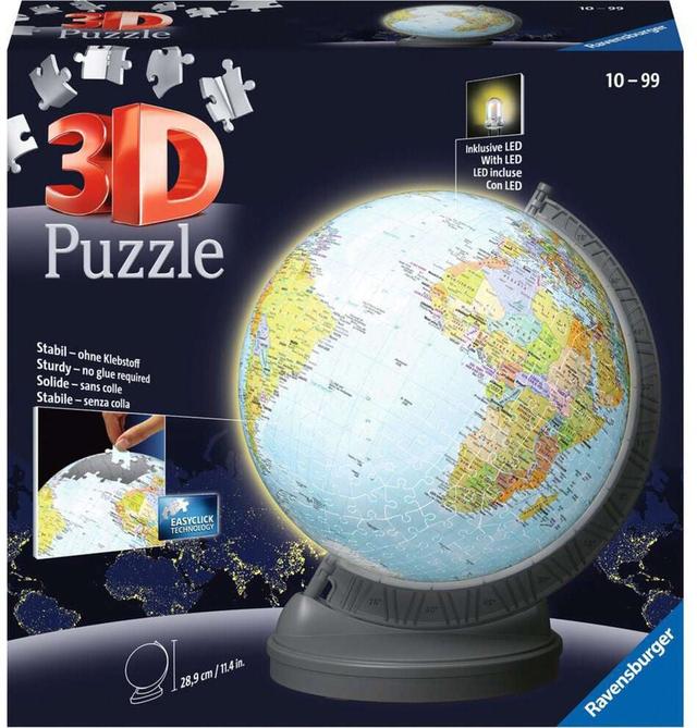 Ravensburger 3D-puslespil Globus med Lys 540 Brikker on Productcaster.