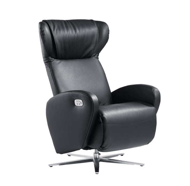 Fauteuil relaxation Fjord 2 moteurs - Tissu velours soft - BordeauxFilaire - Rond inox on Productcaster.