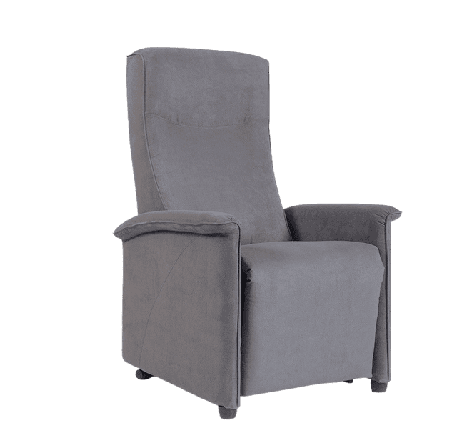 Fauteuil relaxation 2 moteurs Meribel - Tissu velours softConfort Souple - Taille M - Tissu velours soft - Gris foncé on Productcaster.