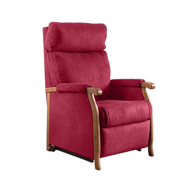 Fauteuil releveur 1 moteur Panama - Microfibre aspect cuir - CrèmeFilaire - Chêne foncé on Productcaster.