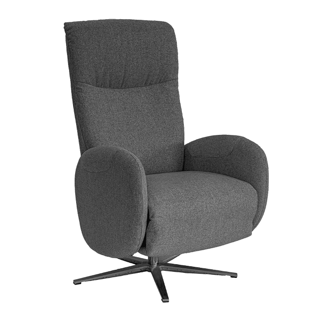 Fauteuil relax releveur Baltik 3 moteurs - Microfibre aspect cuir - AnthraciteSans fil - Rond inox on Productcaster.