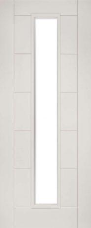 Deanta Seville White Primed Glazed 1 Light Internal Fire Door 78" x 33" x 44mm (1981 x 838 x 44mm) on Productcaster.