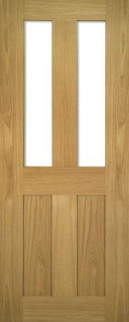 Deanta Doors Internal Eton Oak Glazed Un-Finished Door 78" x 24" x 35mm (1981 x 610 x 35mm) on Productcaster.