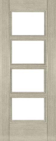 Deanta Montreal Light Grey Ash Glazed Internal Door 78" x 30" x 35mm (1981 x 762 x 35mm) on Productcaster.