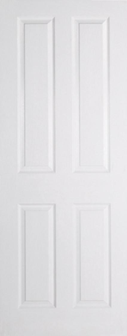 LPD Internal Textured 4 Panel Square Top White Moulded Door 78" x 30" x 35mm (1981 x 762 x 35mm) on Productcaster.