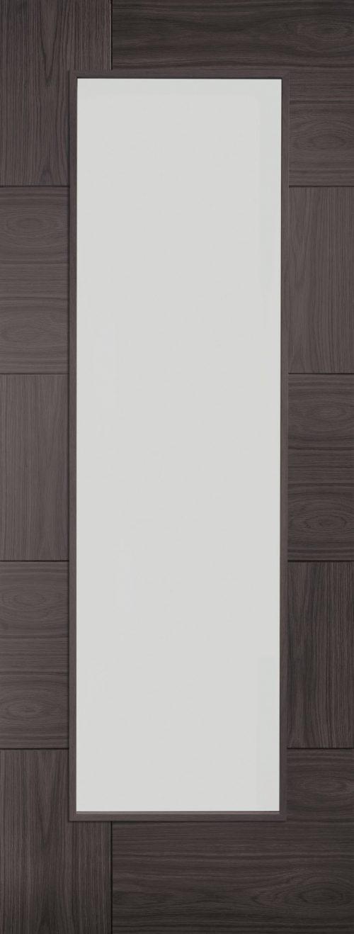 Mode by XL Umber Grey Laminate Ravenna Internal Door With Clear Glass 78" x 24" x 35mm (1981 x 610 x 35mm) on Productcaster.