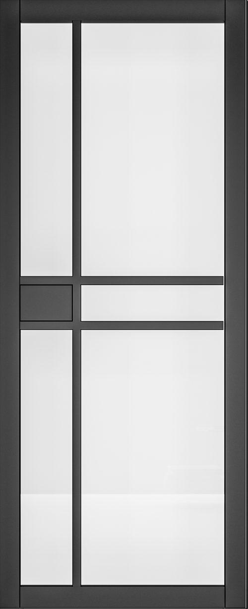 Deanta Urban Industrial Dalston Internal Door with Clear Glass 78" x 30" x 35mm (1981 x 762 x 35mm) on Productcaster.