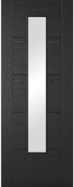 LPD Pre-Finished Charcoal Black Vancouver Clear Glazed Fire Door 78" x 33" x 44mm (1981 x 838 x 44mm) on Productcaster.