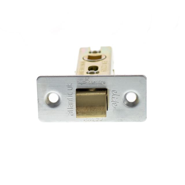 Atlantic Fire-Rated CE Marked Bolt Through Tubular Latch 3" Satin Chrome on Productcaster.