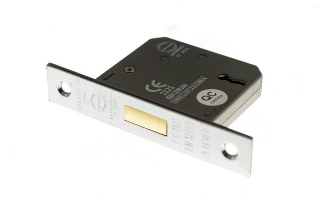 Atlantic 3 Lever Key Deadlock [CE] 2.5" Polished Chrome on Productcaster.