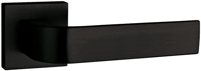 Tupai Rapido CurvaLine Turis Lever Door Handle on Square Rose - Pearl Black on Productcaster.