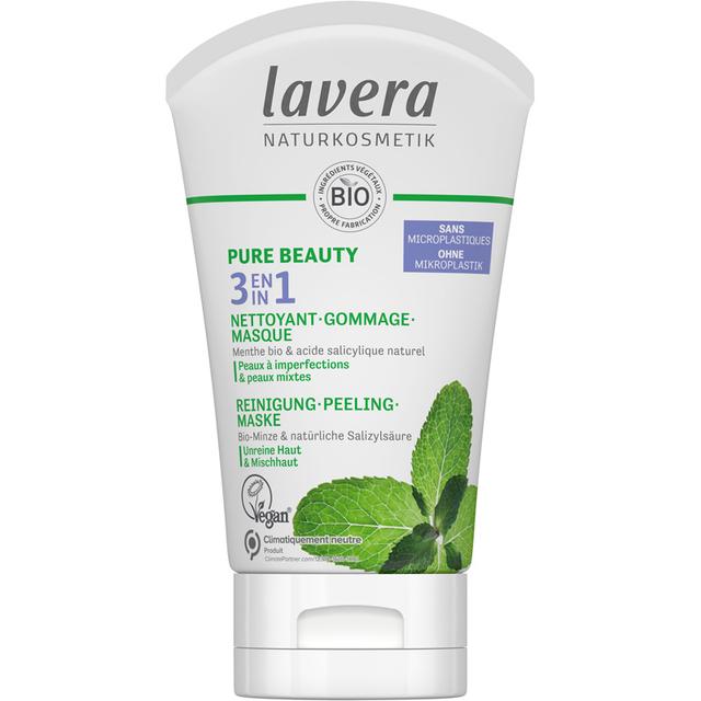 3 en 1 Nettoyant gommage masque bio Pure Beauty (125 ml) - Lavera - Nettoyant & Démaquillant Visage on Productcaster.