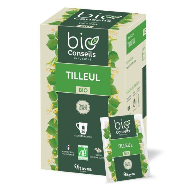 Infusion Tilleul bio (20 infusettes) - BioConseils - Epicerie - Tisanes & infusions bio - Sommeil & Détente on Productcaster.