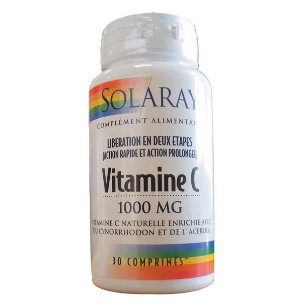 Vitamine C 1000 mg (30 comprimés) - Solaray - Kal - Vitamines et minéraux on Productcaster.