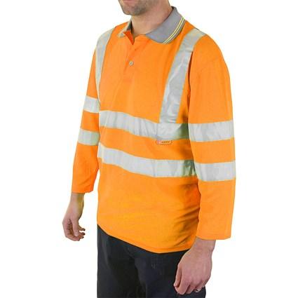 Beeswift Plant Operators 3/4 Sleeve Polo Shirt, Orange, Medium on Productcaster.