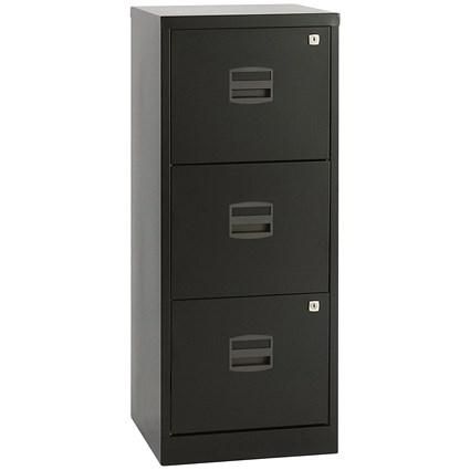 Bisley A4 Home Filing Cabinet, 3 Drawers, Black on Productcaster.