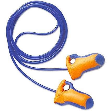 Howard Leight Laser Trak Detectable Corded Earplugs, Orange & Blue, Pack of 100 on Productcaster.