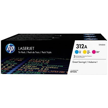 HP 312A LaserJet Toner Multipack - Cyan, Magenta and Yellow (3 Cartridges) on Productcaster.