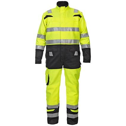 Hydrowear Hove High Visibility Two Tone Coveralls, Saturn Yellow & Black, 46 on Productcaster.