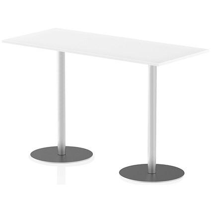 Italia Poseur Rectangular Table, W1800 x D800 x H1145mm, White on Productcaster.