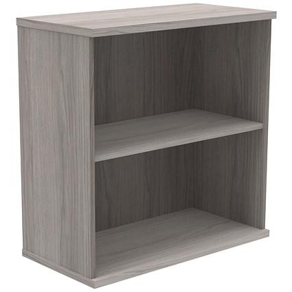 Polaris Low Bookcase, 1 Shelf, 816mm High, Grey Oak on Productcaster.