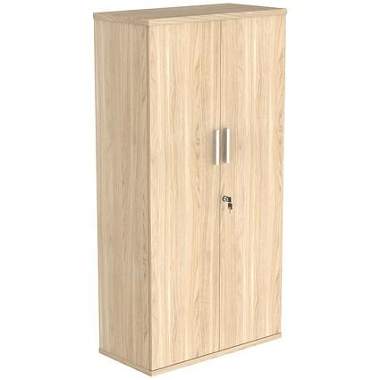 Astin Medium Tall Wooden Cupboard, 3 Shelves, 1592mm High, Oak on Productcaster.