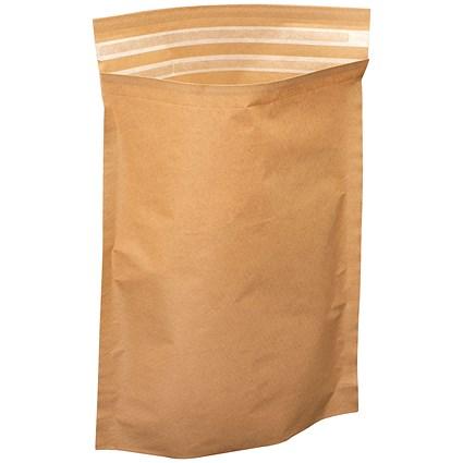 Kraft Mailing Bag Gusset 580x465x100mm/100mm Lip (Pack of 50) on Productcaster.