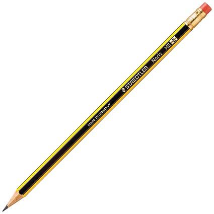 Staedtler 120 Noris Pencil, Cedar Wood, with Eraser HB, Pack of 12 on Productcaster.