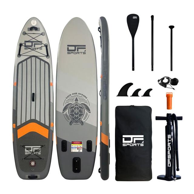Paddle Gonflable Avec Accessoires "polynésie" 320cm Gris on Productcaster.