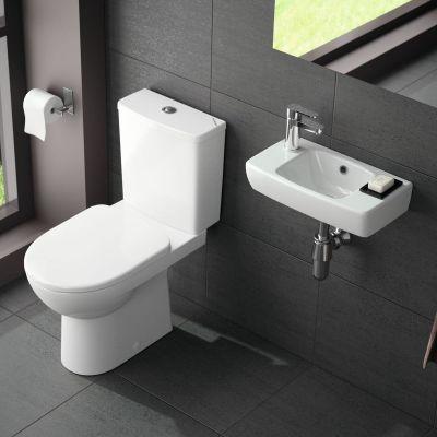 Geberit Selnova Square 45cm Hand Rinse Basin in White on Productcaster.