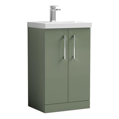 Nuie Arno Floor Standing 2 Door Vanity Unit and Mid Edge Bas... on Productcaster.