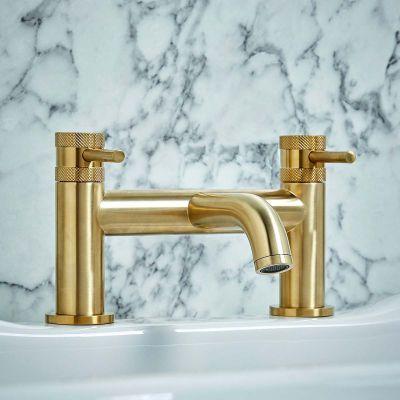 Amara Runswick Bath Filler Tap in Brushed Brass on Productcaster.