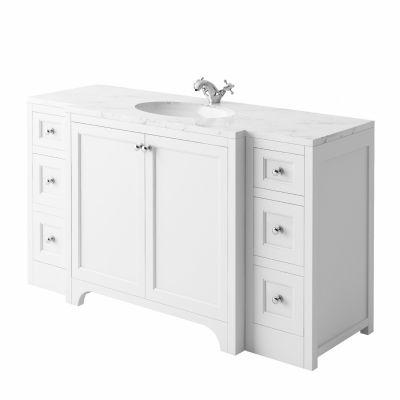 Harrogate Brunswick 1500mm Vanity Unit with Basin in Arctic ... on Productcaster.