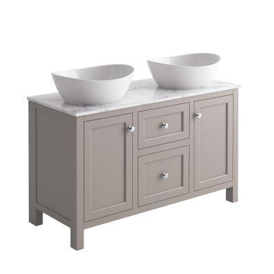 Harrogate Montpelier 1200mm Double Basin Vanity Unit in Dove... on Productcaster.