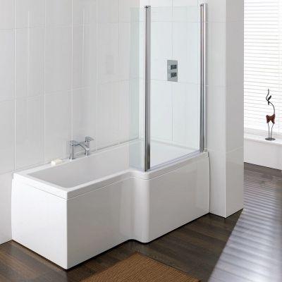 Carron Quantum L Shaped 1500 x 850mm Right Hand Shower Bath ... on Productcaster.