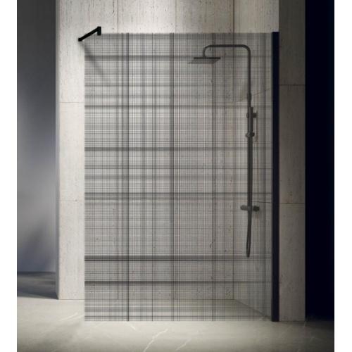 Paroi de douche Fixe KUADRA H Sérigraphié PLAID 80 cm on Productcaster.