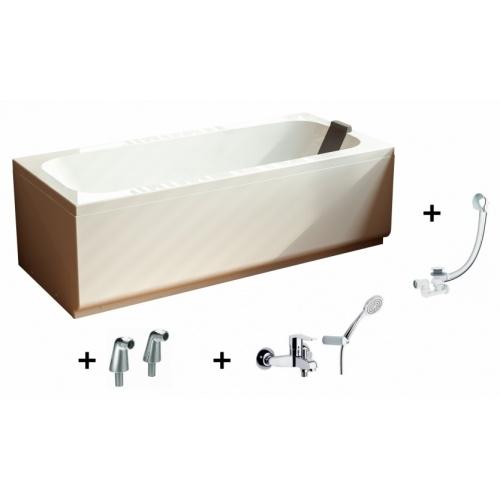 Pack complet baignoire POP 160x70 avec robinetterie et Vidage on Productcaster.